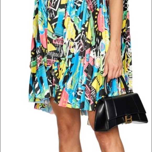 BALENCIAGAParis City Light Pleated Satin Dress NWT - Picture 4 of 15